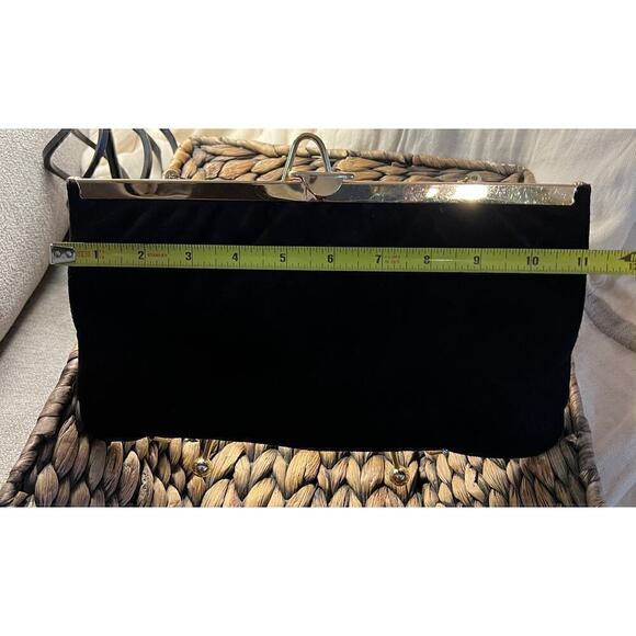 Vintage Black suede Harry Levine HL Clutch made in the USA - Picture 5 of 8
